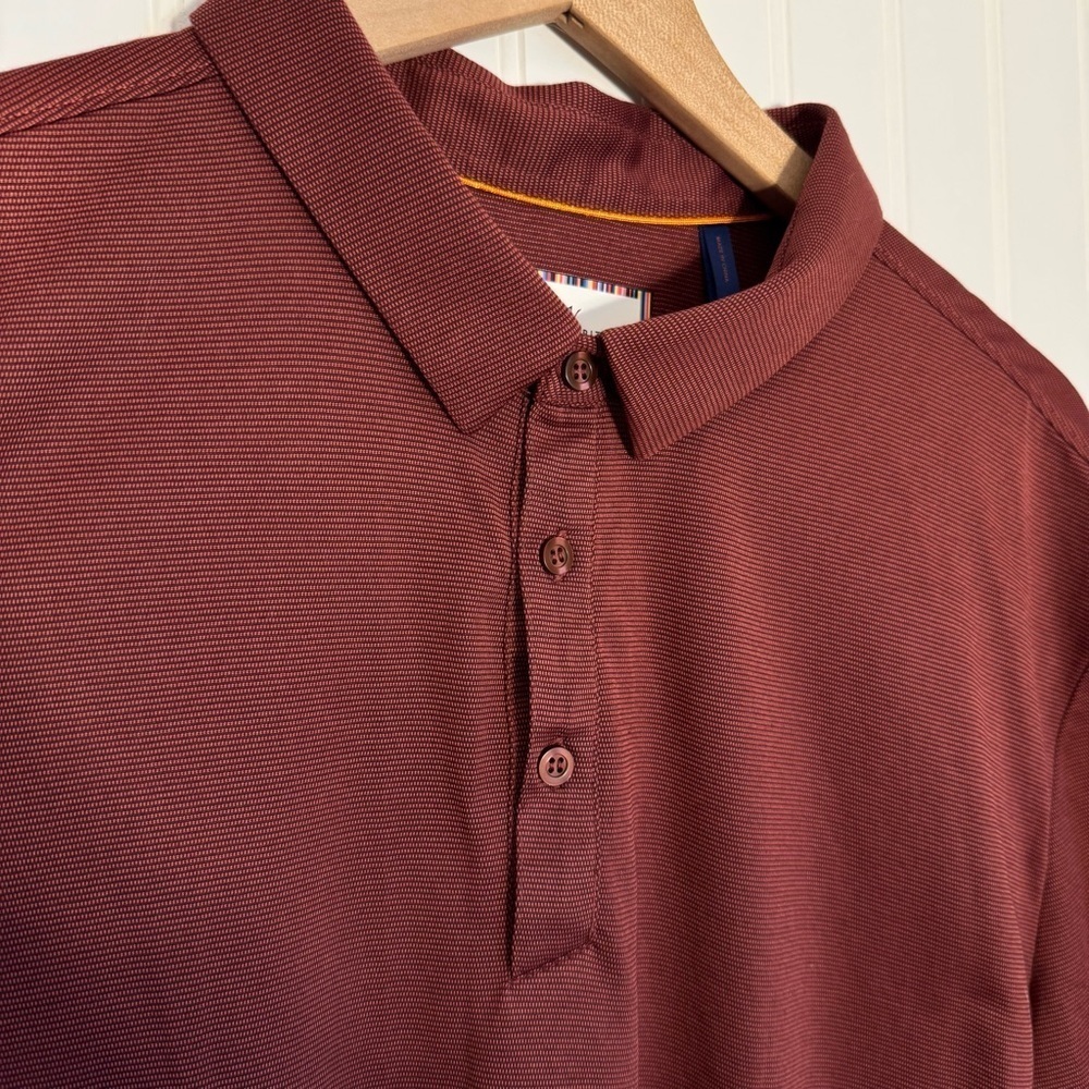Modern Ambition Men’s Red 1/4 Button Up Polo Short Sleeve Shirt Size XXL - Picture 4 of 9